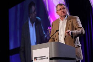 Congressman Frank Lucas speaks at an Oklahoma Farm Bureau convention