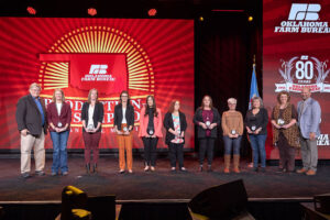 Oklahoma Farm Bureau 2022 County Farm Bureau Administrator of the Year Award Recipients.